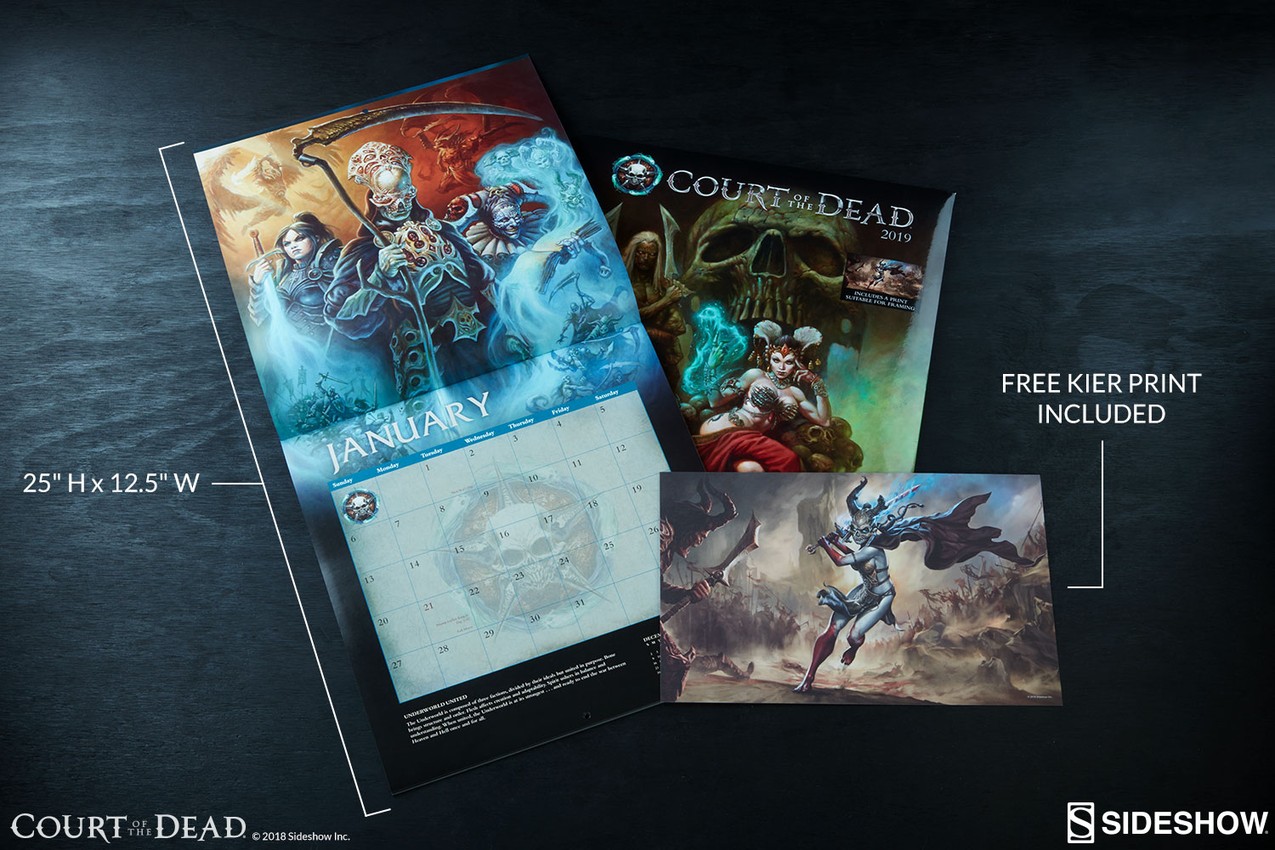Court of the Dead Court of the Dead 2019 Deluxe Wall Calendar Miscellaneous Collectibles - Prototype Shown View 3