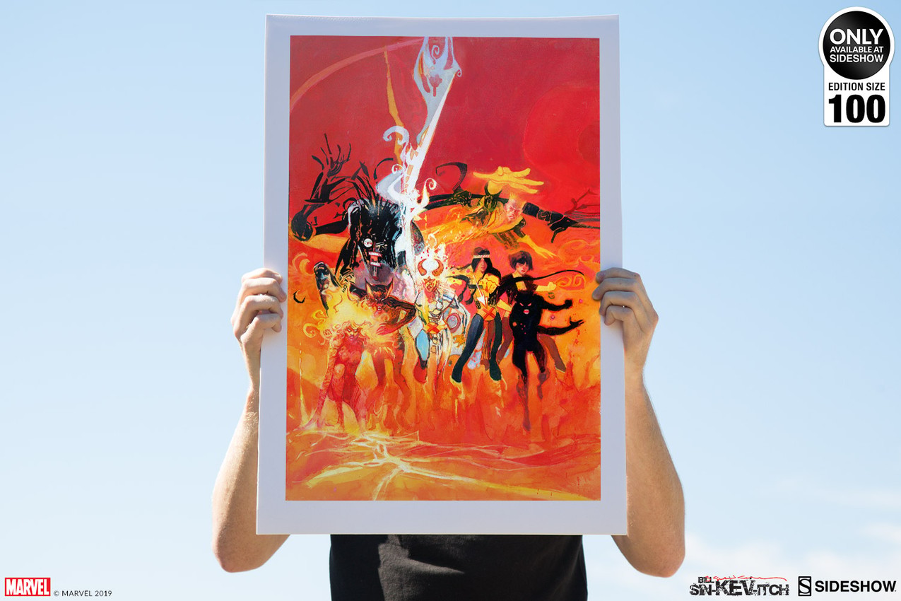 Marvel New Mutants Fine Art Lithograph by Bill Sienkiewicz