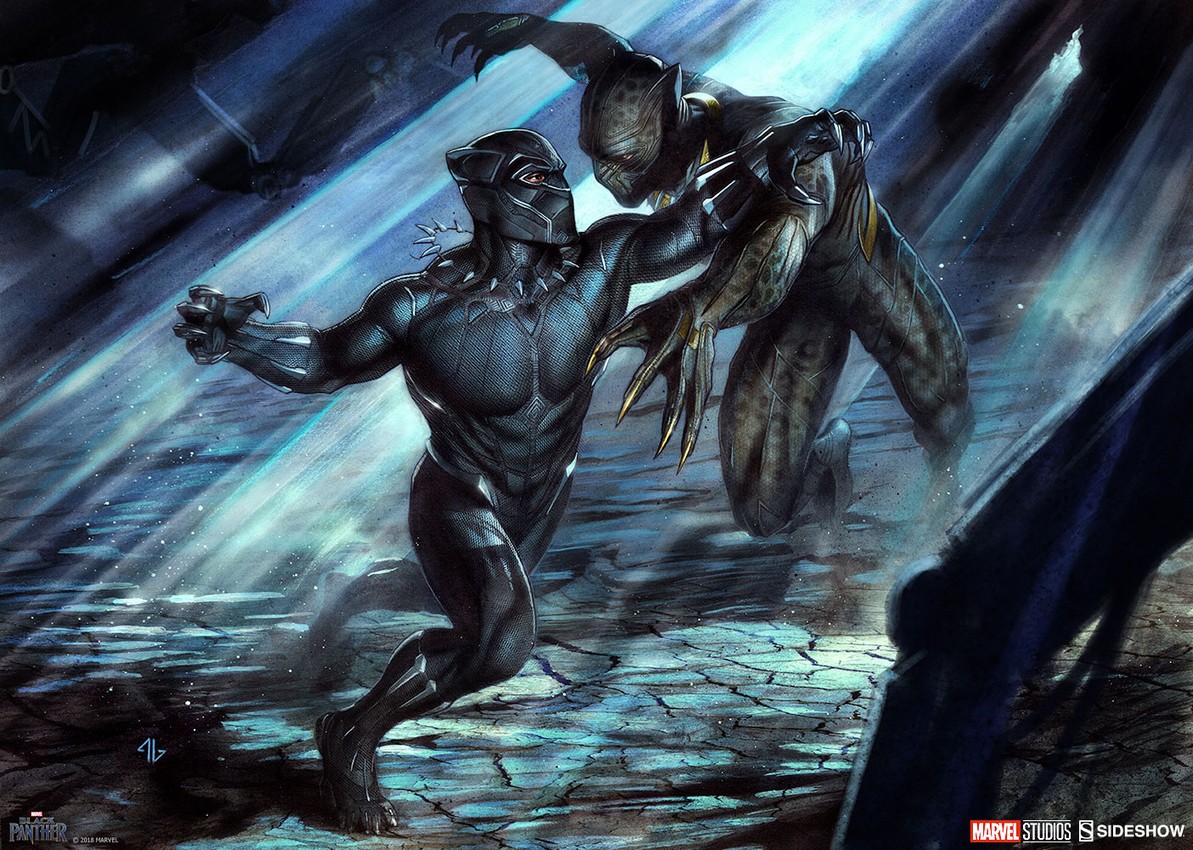 Marvel Black Panther vs Erik Killmonger Art Print  View 4