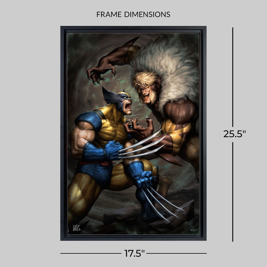 Marvel Wolverine vs Sabretooth Art Print  Exclusive Edition  View 2