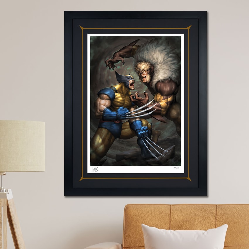 Marvel Wolverine vs Sabretooth Art Print  Exclusive Edition  View 1