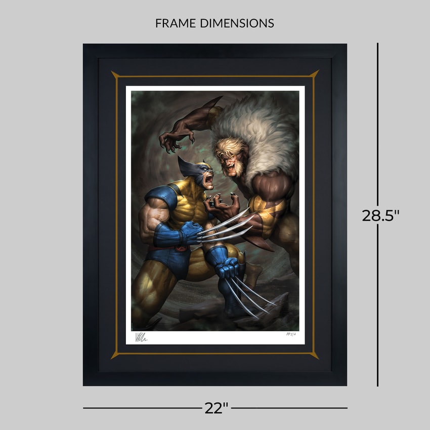Marvel Wolverine vs Sabretooth Art Print  Exclusive Edition  View 2