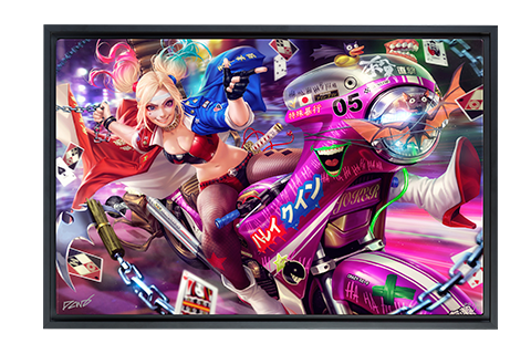 DC Comics Tokyo Harley Quinn HD Aluminum Metal Variant Art Print  View 6