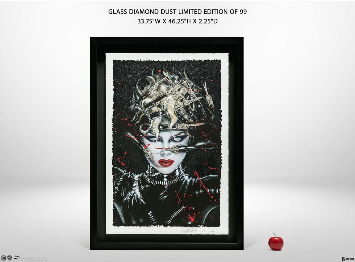 Chat Noir XL Deluxe Diamond Dust Fine Art Print by Olivia De