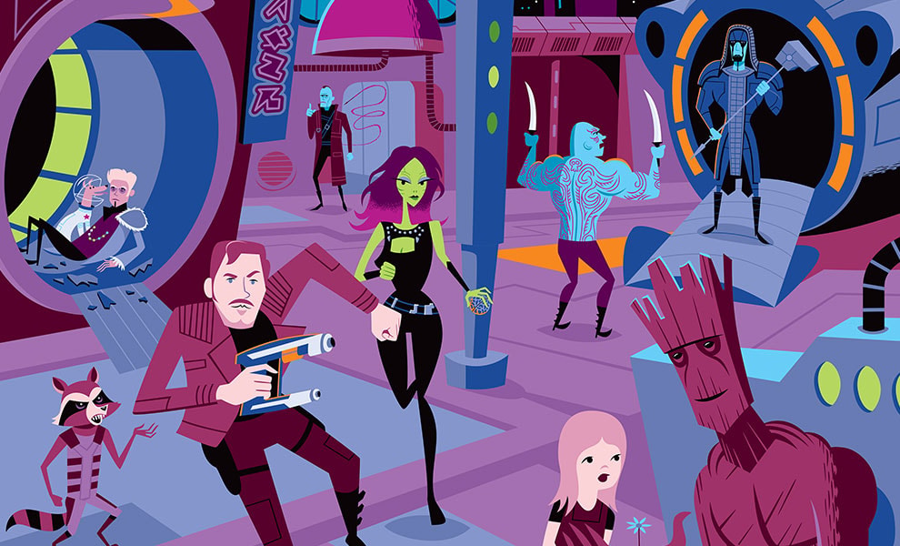 Marvel Downtown Knowhere Art Print  Exclusive Edition  View 1