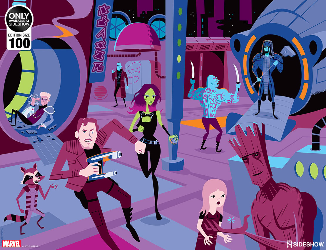 Marvel Downtown Knowhere Art Print  Exclusive Edition  View 3