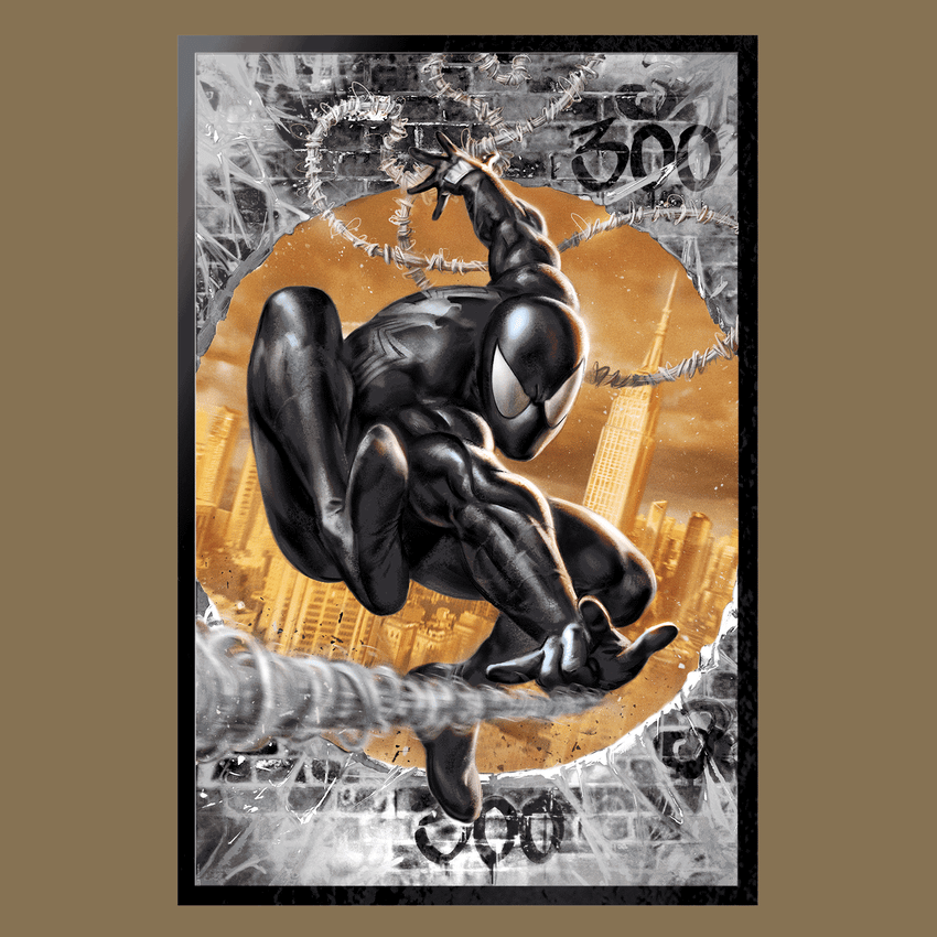 Marvel The Amazing Spider-Man #300 Tribute (Black High-Gloss Variant) Art Print  Exclusive Edition  View 1