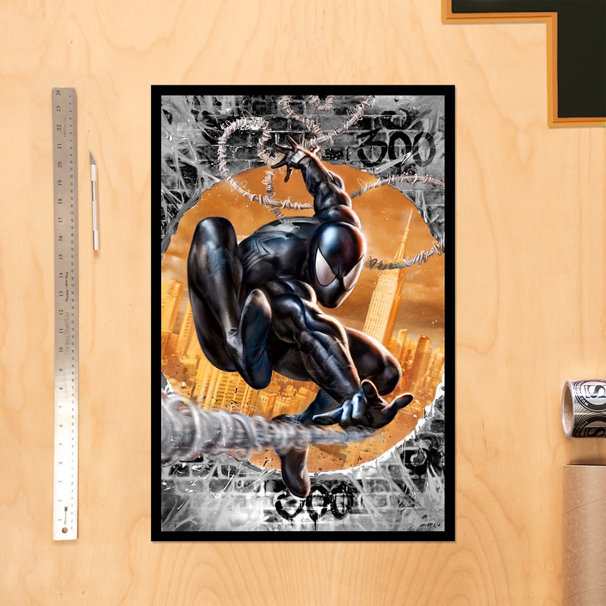 Marvel The Amazing Spider-Man #300 Tribute (Black High-Gloss Variant) Art Print  Exclusive Edition  View 3