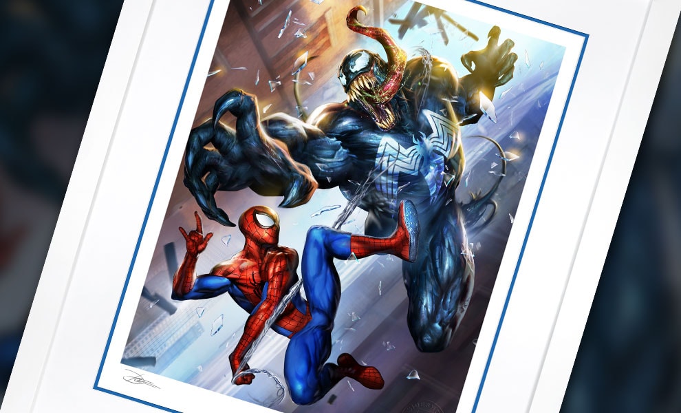 Spider-Man vs Venom Fine Art Print by Dave Wilkins | Sideshow