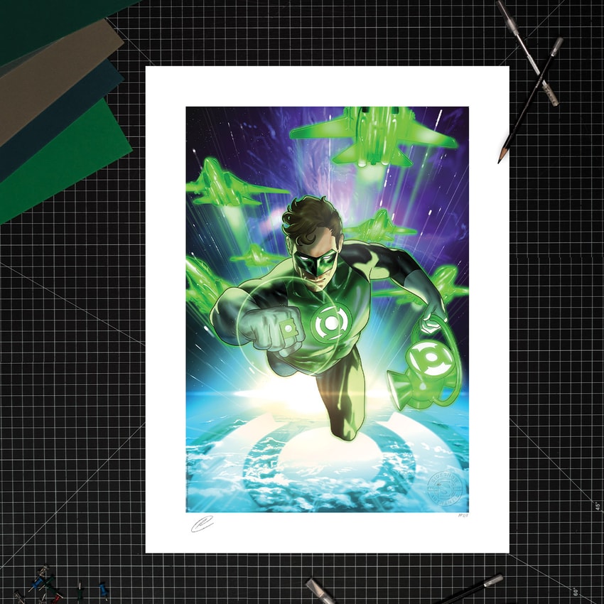 The Green Lantern: Hal Jordan Fine Art Print by Taurin