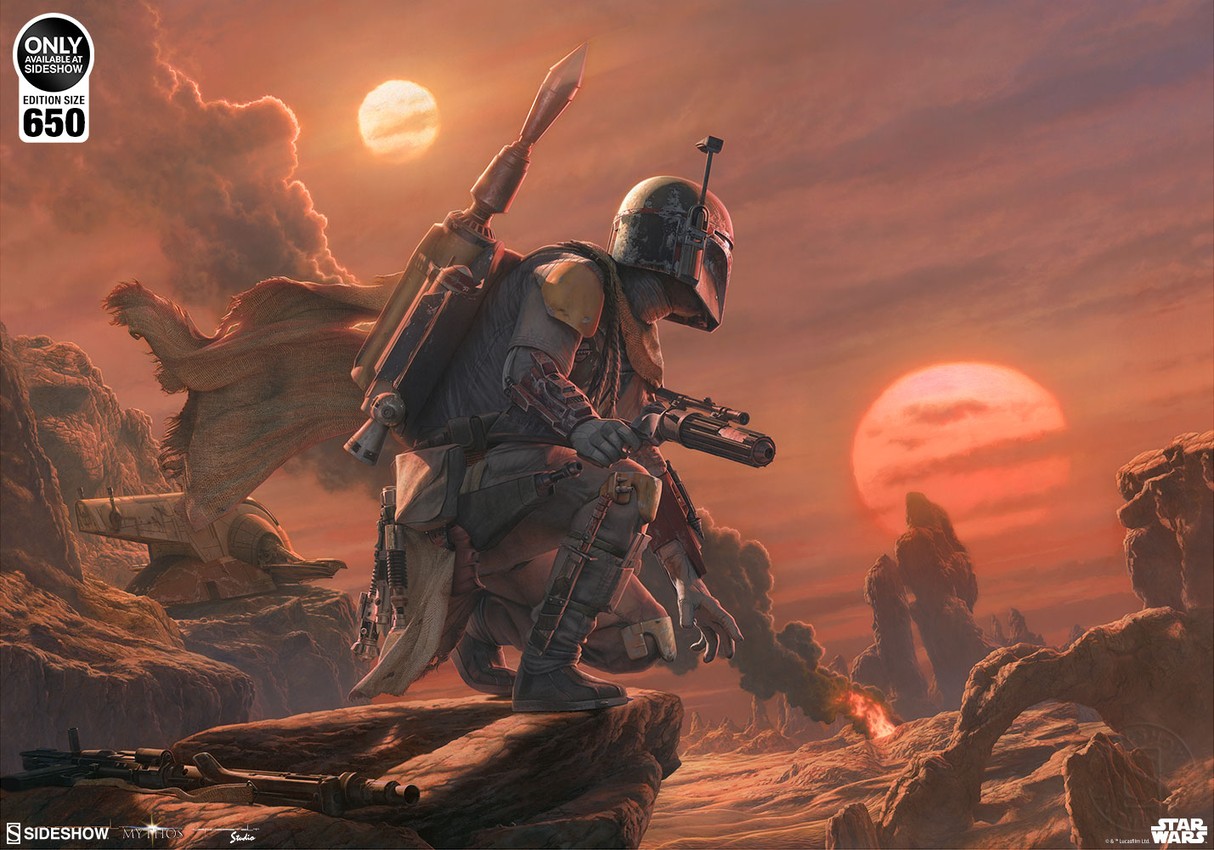 Star Wars Boba Fett: Dead or Alive Print by Jerry Vanderstelt | Sideshow  Collectibles, image size:1214x850