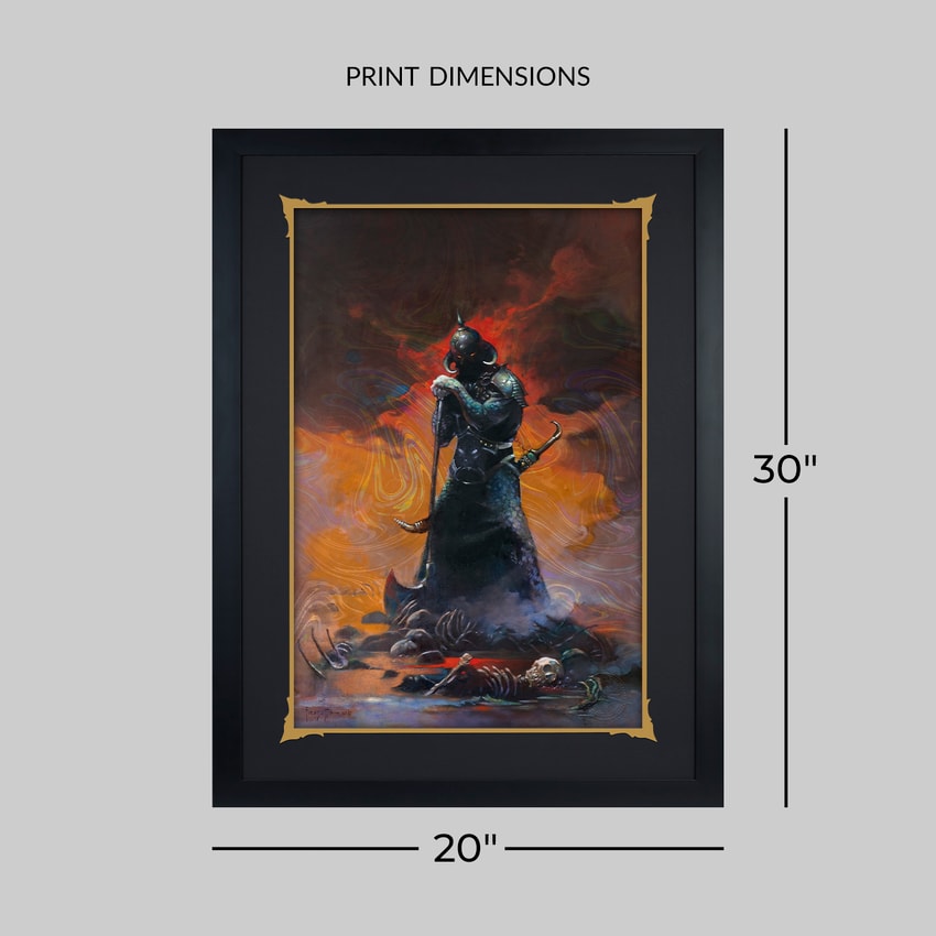 Frank Frazetta Death Dealer III (Revised) Rainbow Lava Holofoil Art Print  View 2