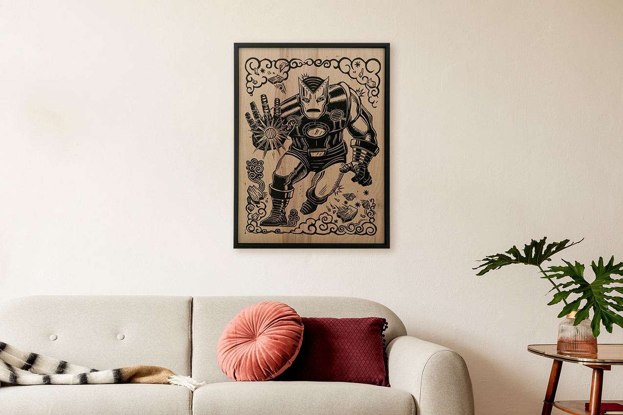 Iron Man Print on Wood Variant Exclusive Edition  View 1