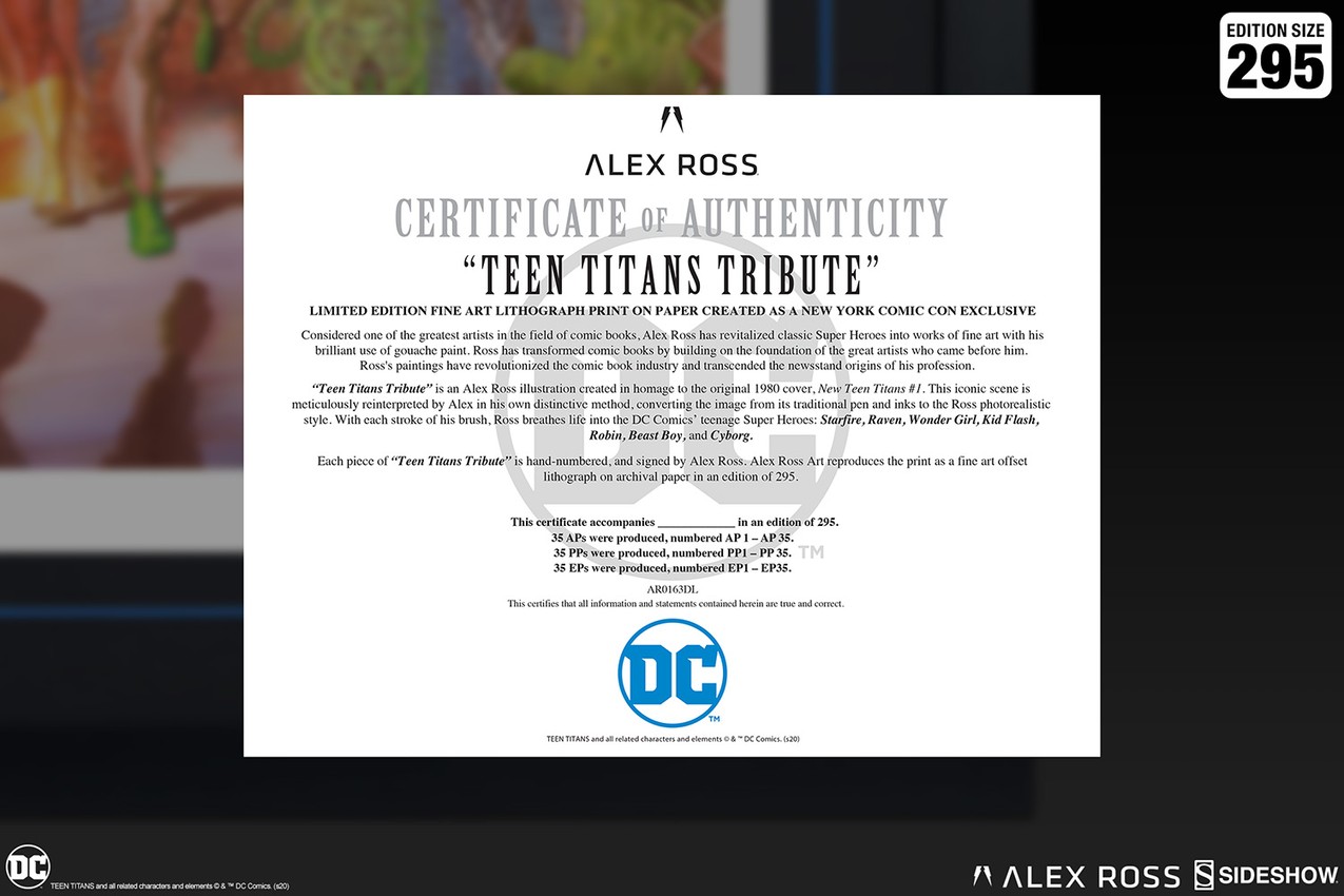 DC Comics Teen Titans: Tribute Art Print  Exclusive Edition  View 6