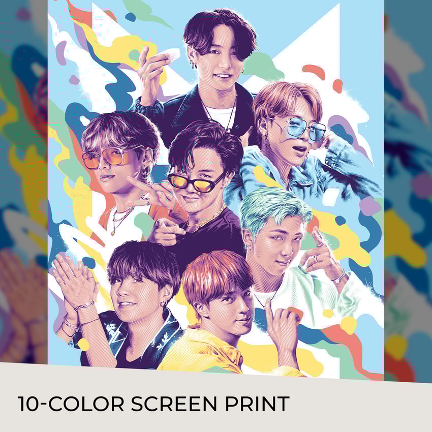 BTS  ファインアート　スクリーンプリント BTS: Dynamite Screenprint by Sideshow | Sideshow Collectibles