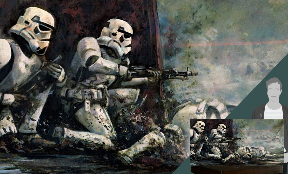 Star Wars Pinned Down Art Print - Prototype Shown View 1
