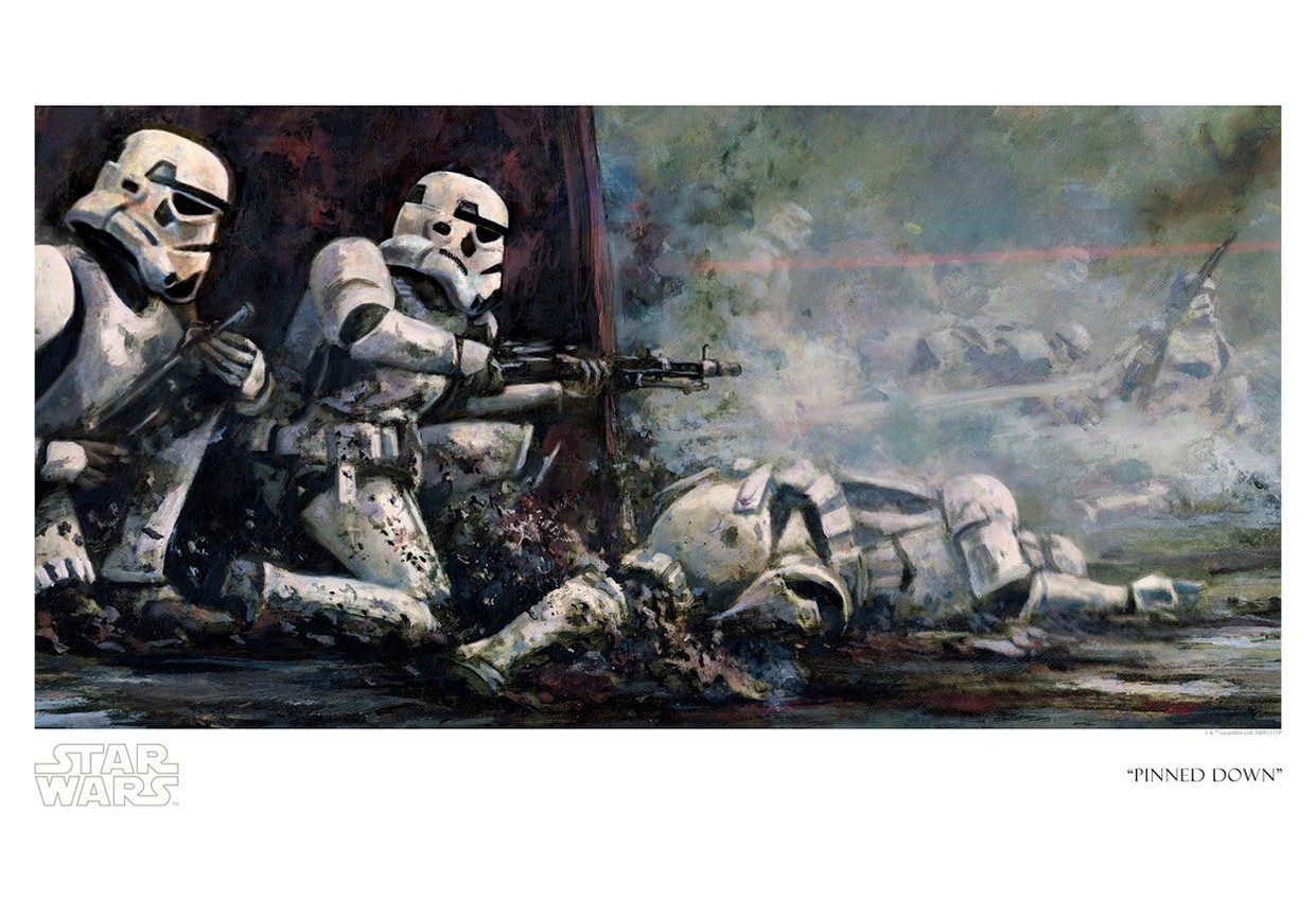 Star Wars Pinned Down Art Print - Prototype Shown View 3