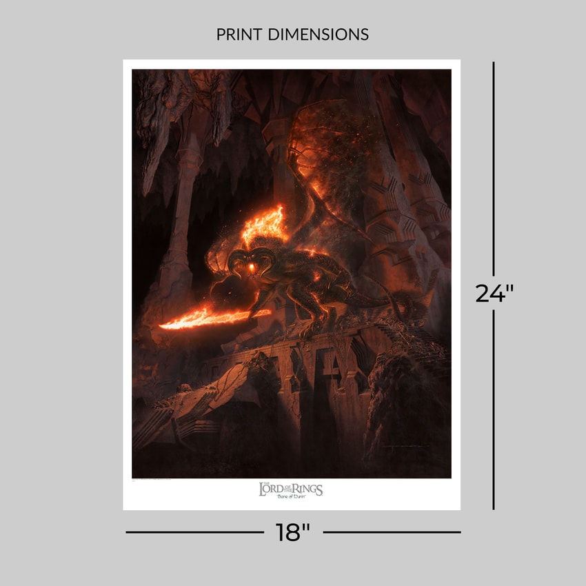 The Lord of the Rings Bane of Durin Art Print  View 2