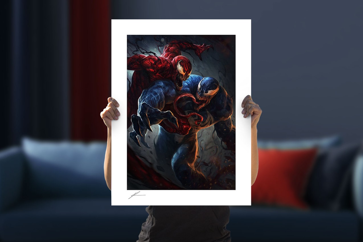 Marvel Venom vs Carnage Art Print  Exclusive Edition  View 1