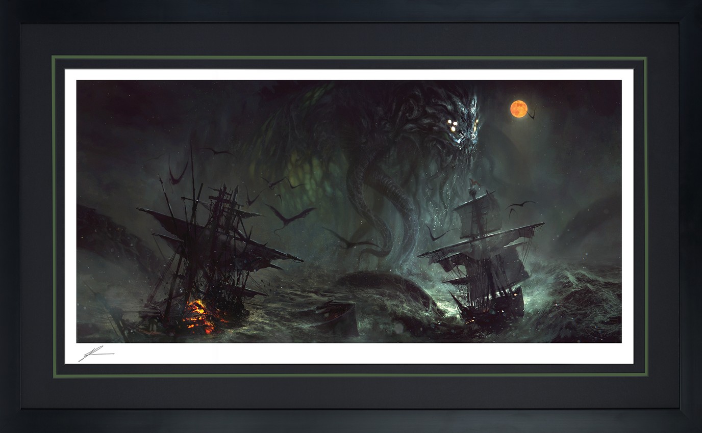 Tentacles and Teeth Cthulhu II Art Print  Exclusive Edition  View 2