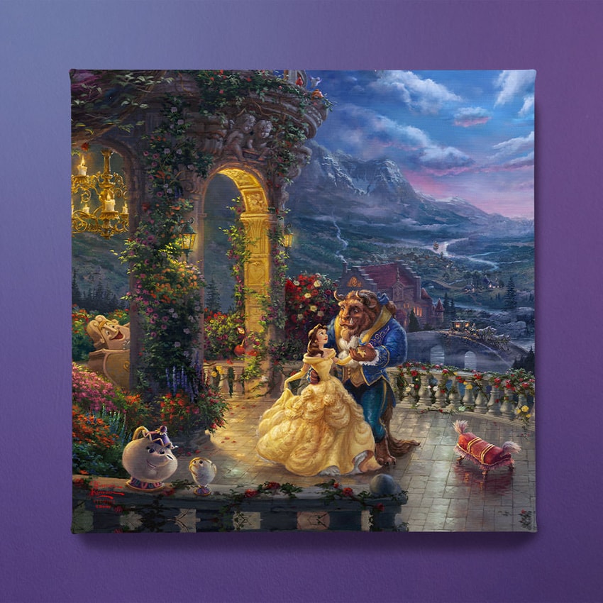 Beauty and the Beast Dancing in the Moonlight Art Print by Art