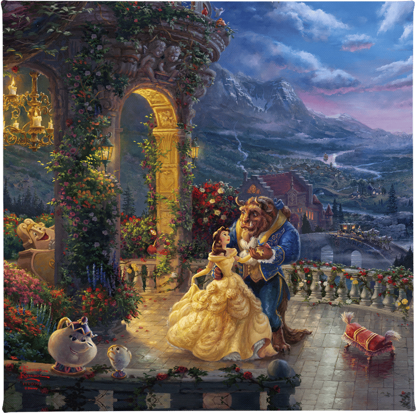Disney Beauty and the Beast Dancing in the Moonlight Art Print  View 6