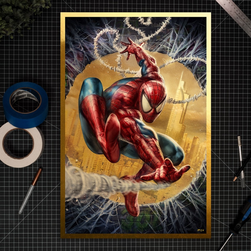 Marvel The Amazing Spider-Man #301 Tribute (Gold Foil Variant) Art Print  Exclusive Edition  View 3
