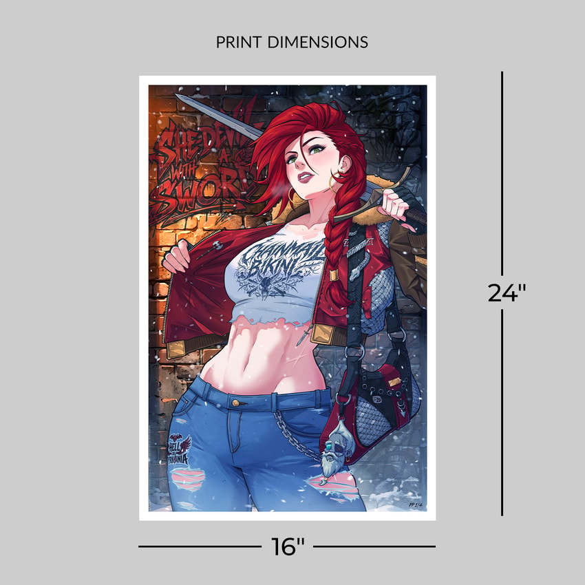 Dynamite Red Sonja Art Print  Exclusive Edition  View 2