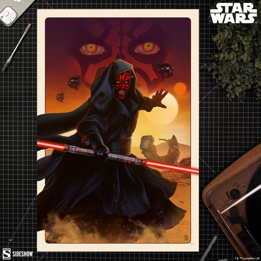 Darth Maul: The Phantom Menace Fine Art Print by Vance Kelly