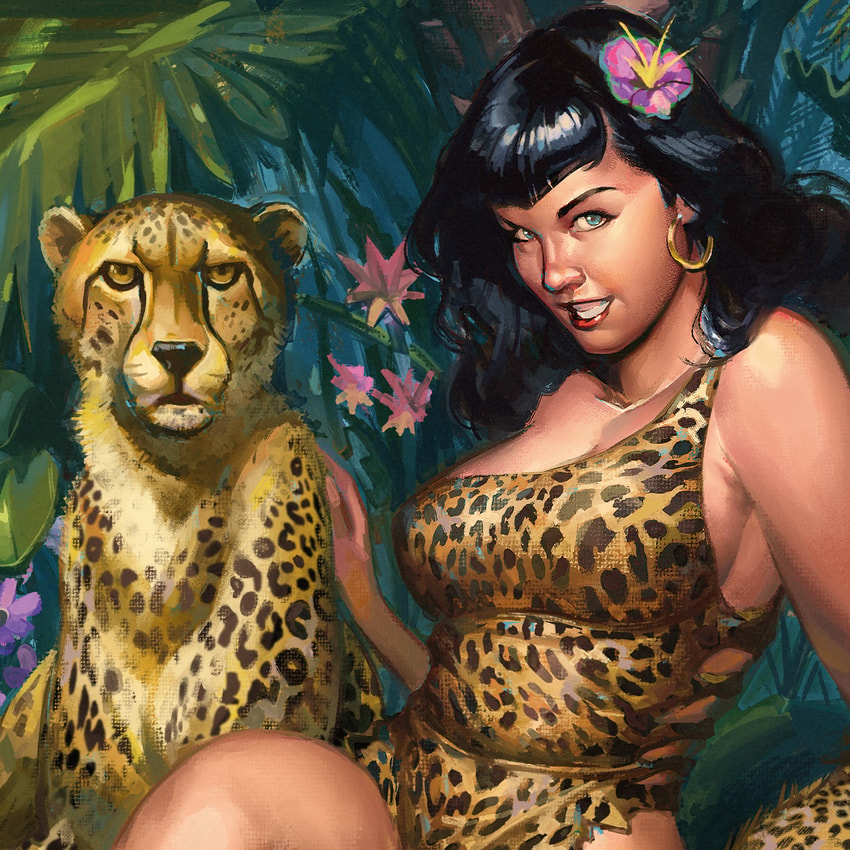 Bettie Page Jungle Bettie Art Print  Exclusive Edition  View 3