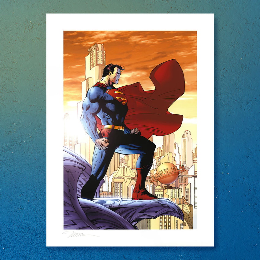 スーパーマン アートプリント Jim Lee サイン入り 【公式通販】