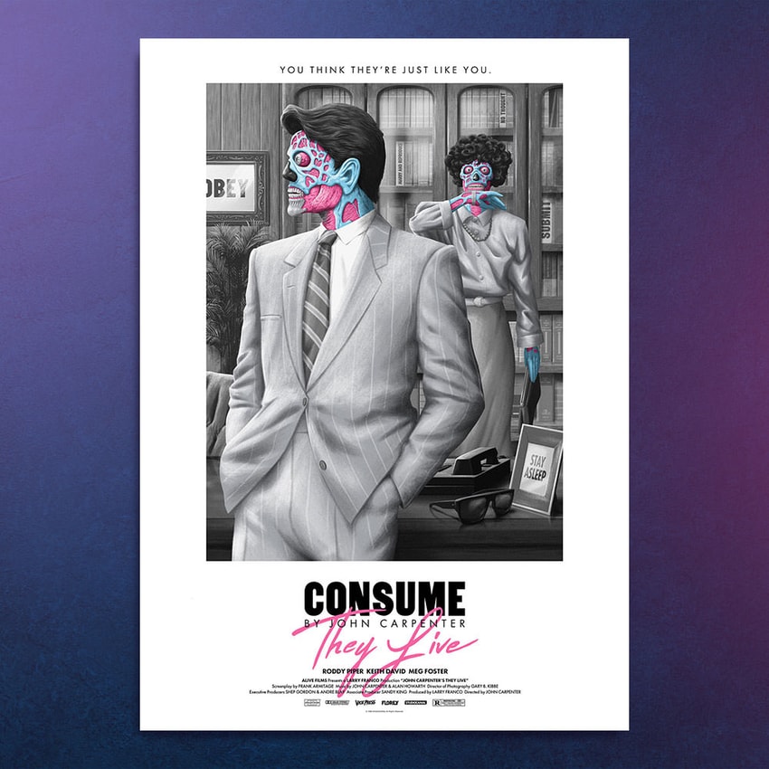 They Live They Live White Variant (Editions) Movie Poster  View 1