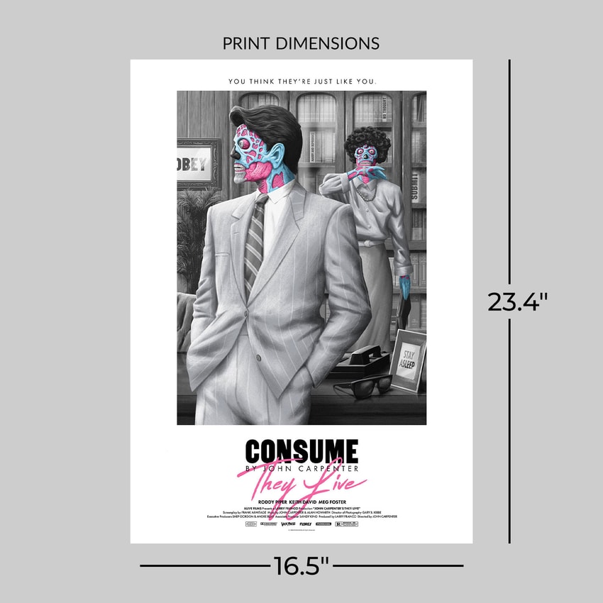 They Live They Live White Variant (Editions) Movie Poster  View 2
