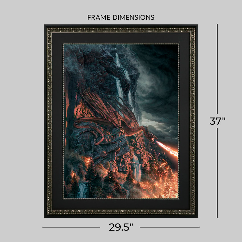 The Lord of the Rings Smaug the Fire-Drake: A Dire Menace! Art Print  View 2