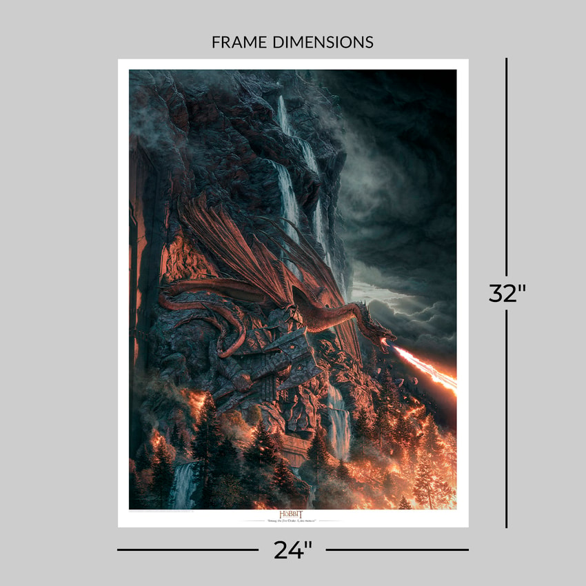 The Lord of the Rings Smaug the Fire-Drake: A Dire Menace! Art Print  View 2