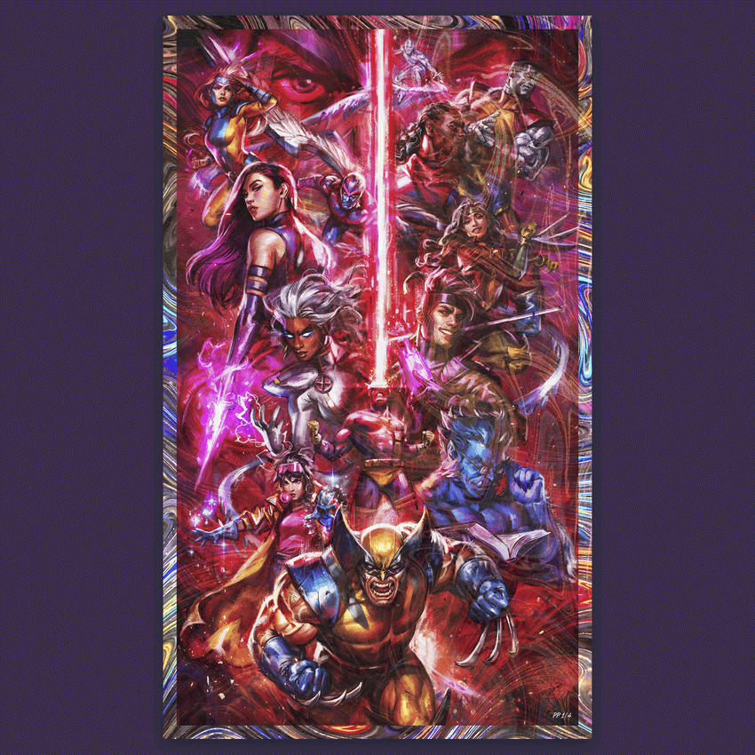 Marvel The X-Men vs Magneto (Holofoil Variant) Art Print  Exclusive Edition  View 6