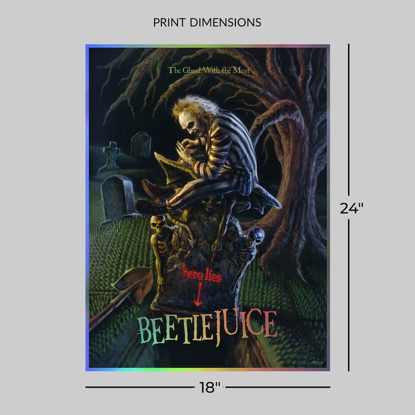 Beetlejuice Beetlejuice: The Ghost with the Most (Holofoil Variant) Movie Poster  View 2