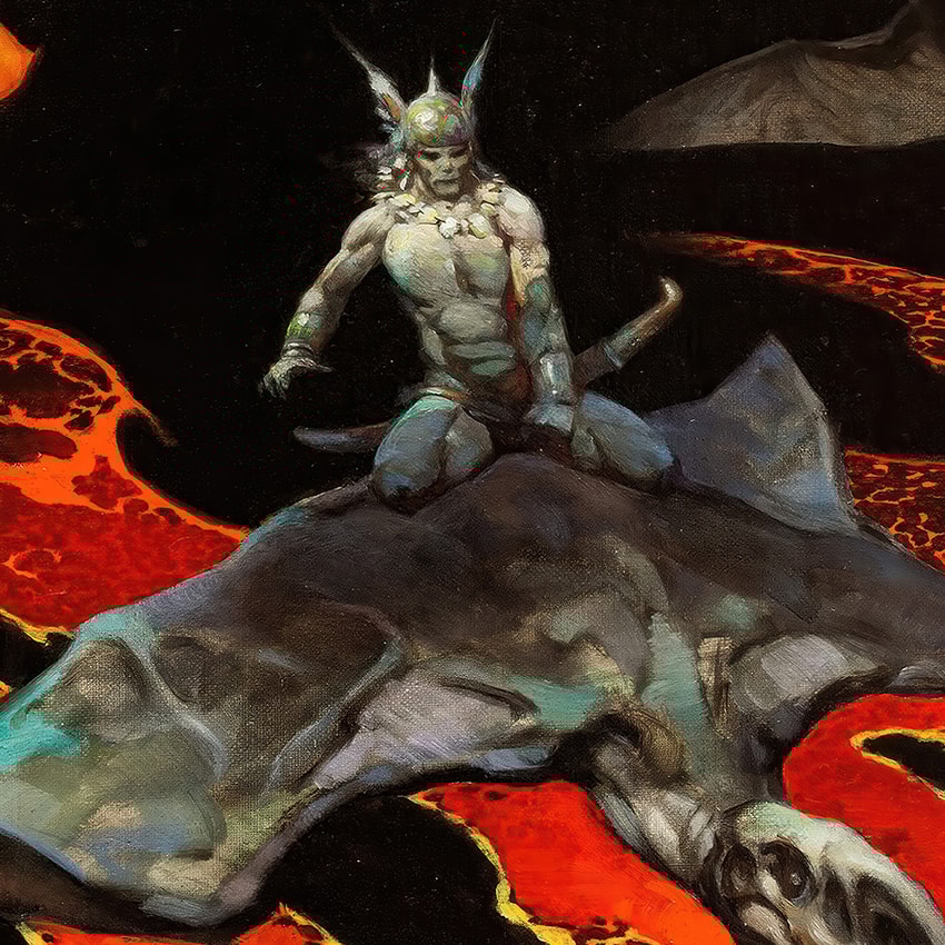 Thor's Flight Fine Art Print by Frank Frazetta | Sideshow Collectibles