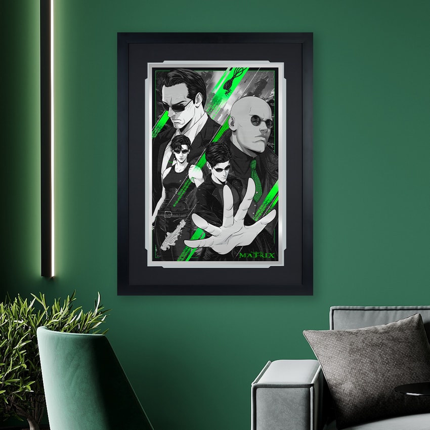 The Matrix The Matrix: Free Your Mind Silver Foil Variant Art Print  Exclusive Edition  View 1