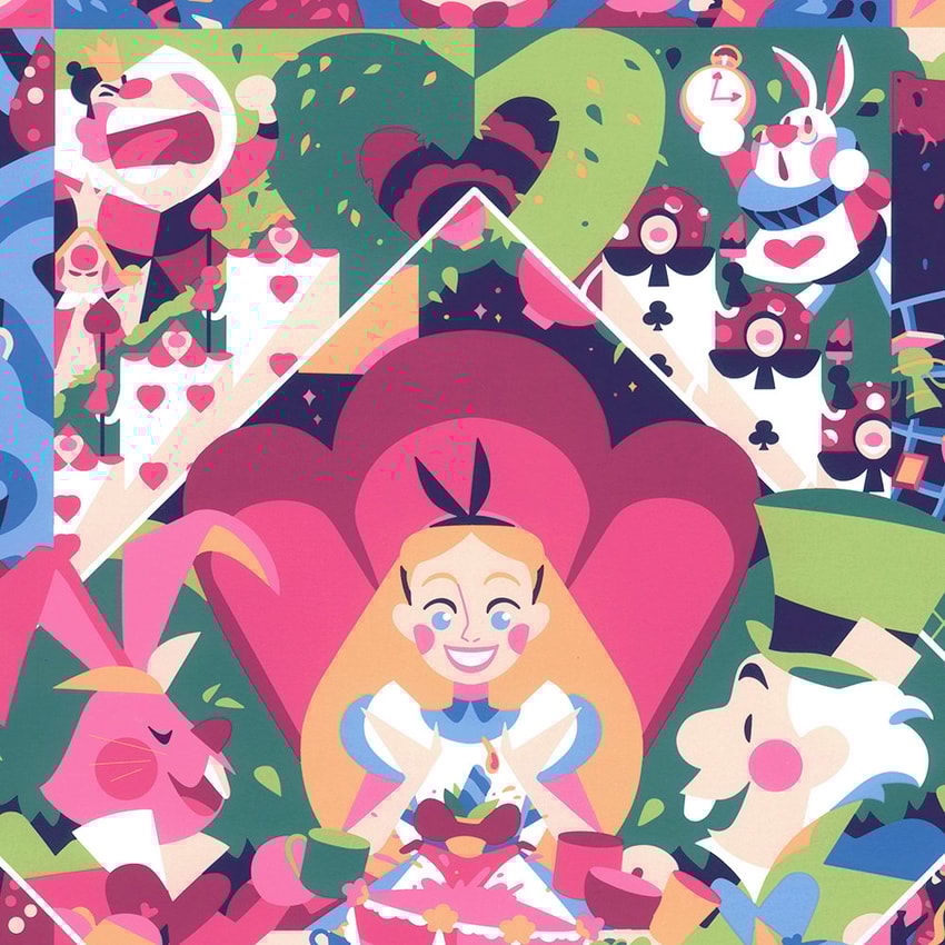 てぃんくる 版画 BLUECIELO IN WONDERLAND Wonderland - Color By Number Book : Superior paper edition