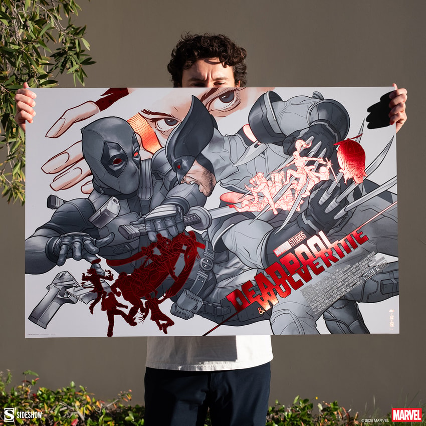 Marvel Deadpool & Wolverine: LFG (Black, White & Red All Over) Movie Poster  Exclusive Edition  View 3