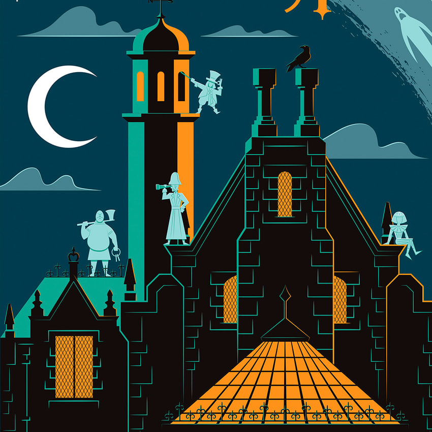 Disney Magic Kingdom's Haunted Mansion Art Print  View 4