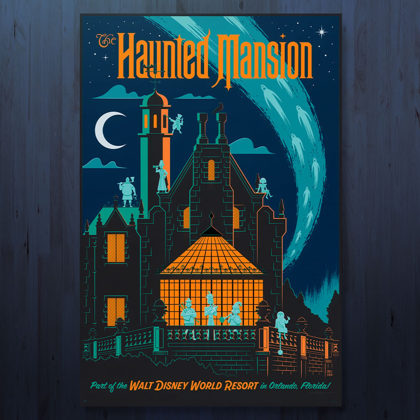Disney Magic Kingdom's Haunted Mansion Art Print  View 1