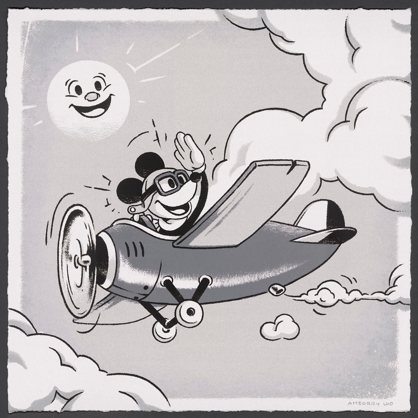 Vintage Mickey Travel (3 Print Set) by Cyclops Print Works