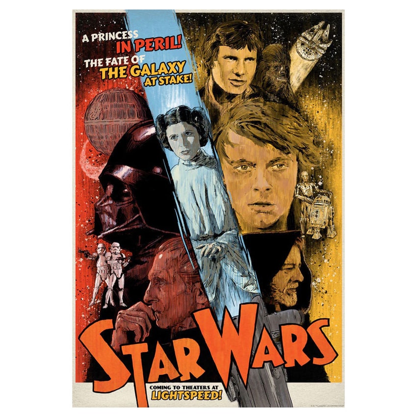 Star Wars: The Original Trilogy Set Art Print by ACME