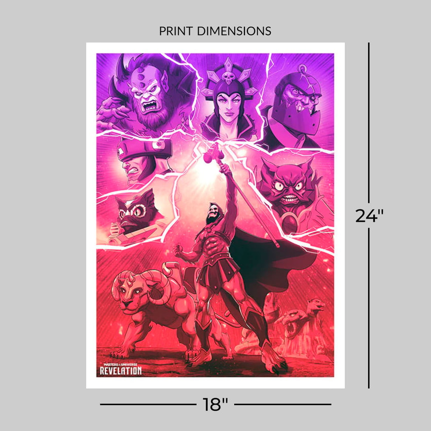 Masters of the Universe Revelation: Villains Variant Art Print  View 2
