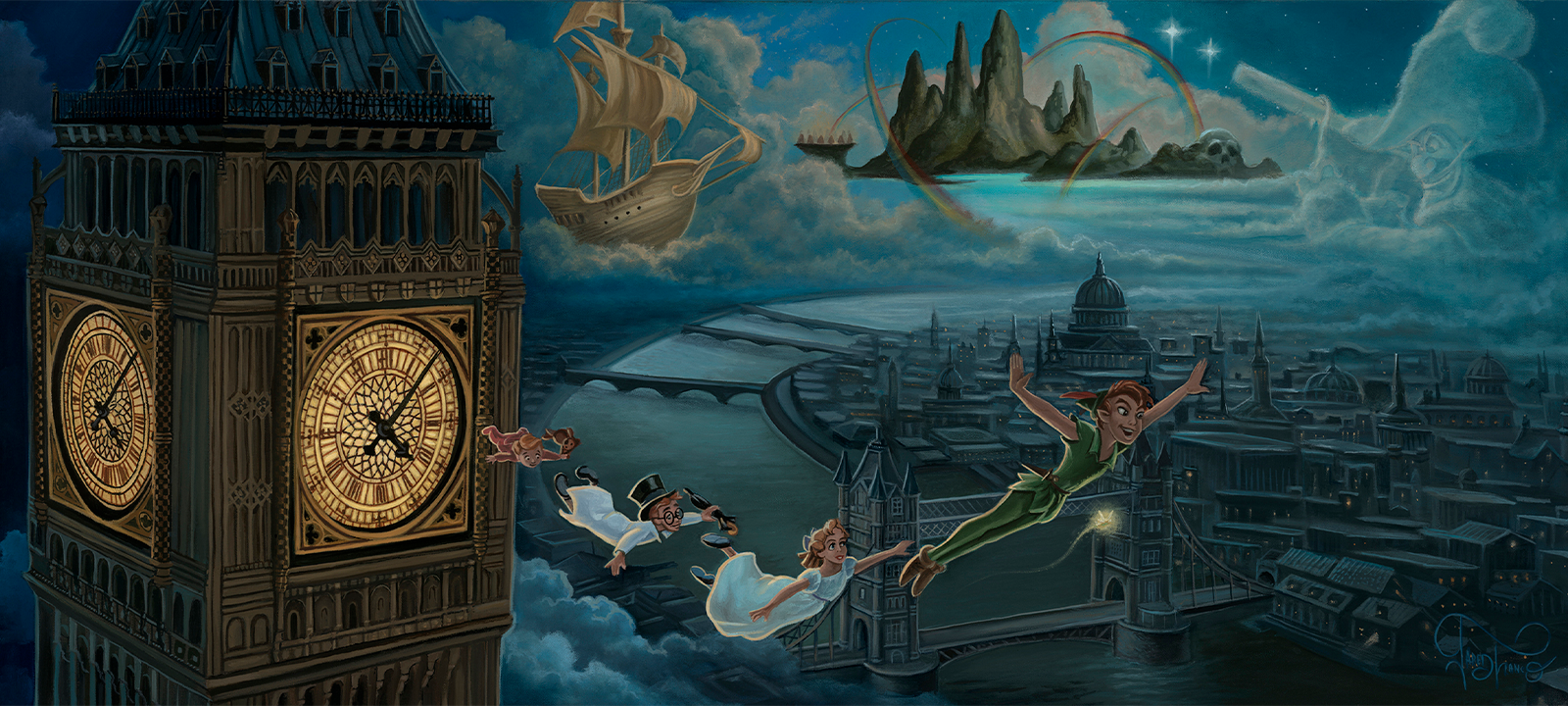 A Journey to Neverland Art Print by Disney Fine Art