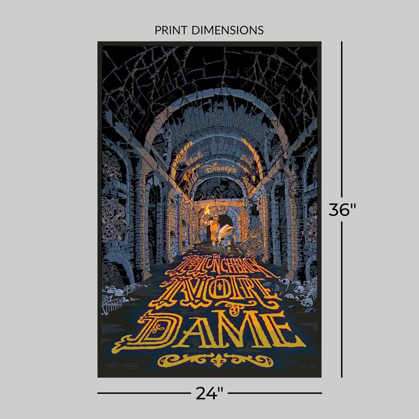 Hunchback of Notre Dame Art Print by Cyclops Print Works