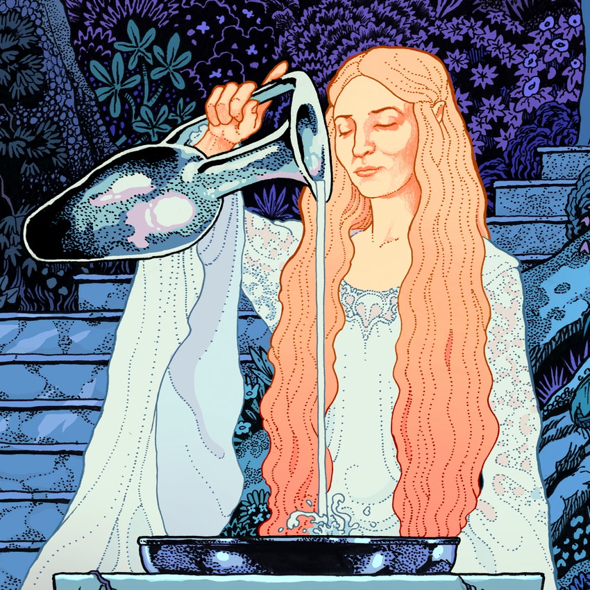 The Lord of the Rings The Mirror of Galadriel Art Print  Exclusive Edition  View 3