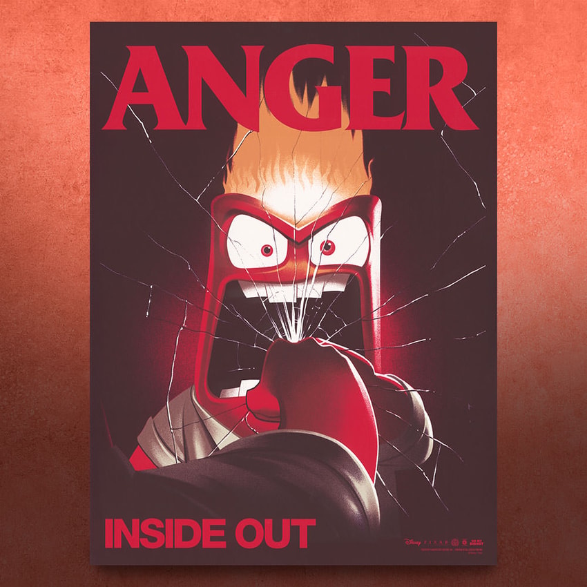 Disney Anger (Inside Out) Art Print  View 1
